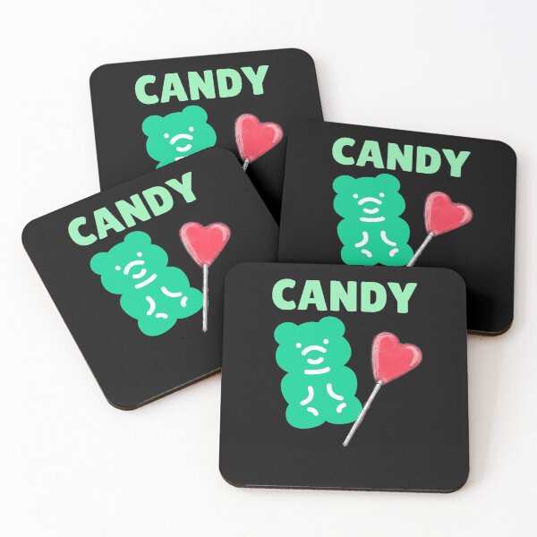 Item preview, Candy - kawaii green gummybear and heart lollipop designed and sold by GLwithUs.