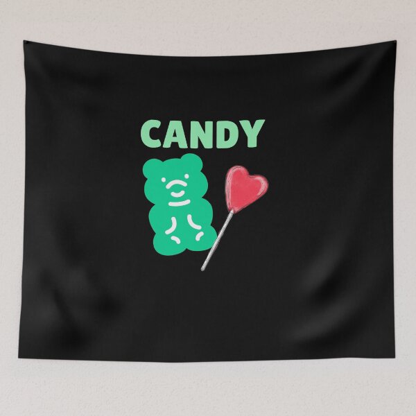 Item preview, Candy - kawaii green gummybear and heart lollipop designed and sold by GLwithUs.