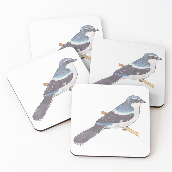 Item preview, Loggerhead Shrike bird species watercolor bird art designed and sold by TheWaterBirds.