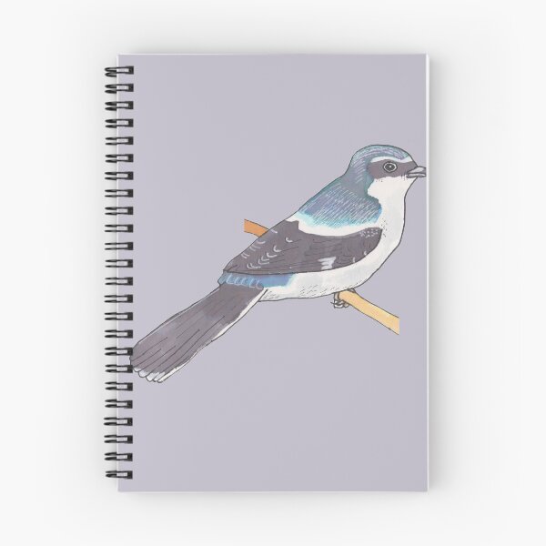 Item preview, Loggerhead Shrike bird species watercolor bird art designed and sold by TheWaterBirds.
