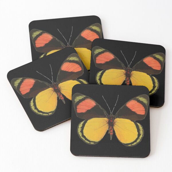 Item preview, Yellow and Orange Butterfly (Black Background) designed and sold by Jelly Bear.