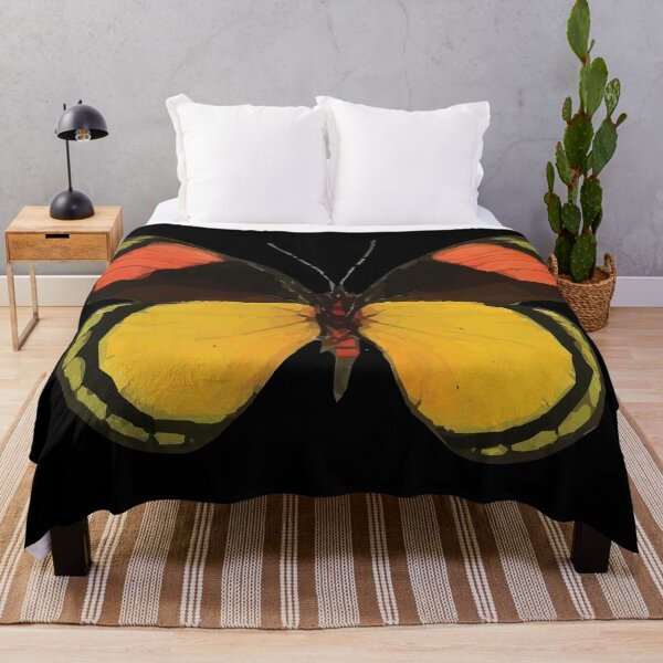 Item preview, Yellow and Orange Butterfly (Black Background) designed and sold by Jelly Bear.