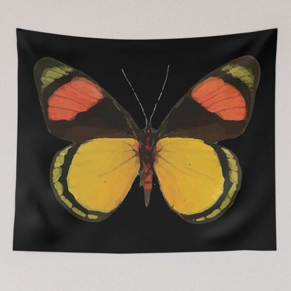 Item preview, Yellow and Orange Butterfly (Black Background) designed and sold by Jelly Bear.