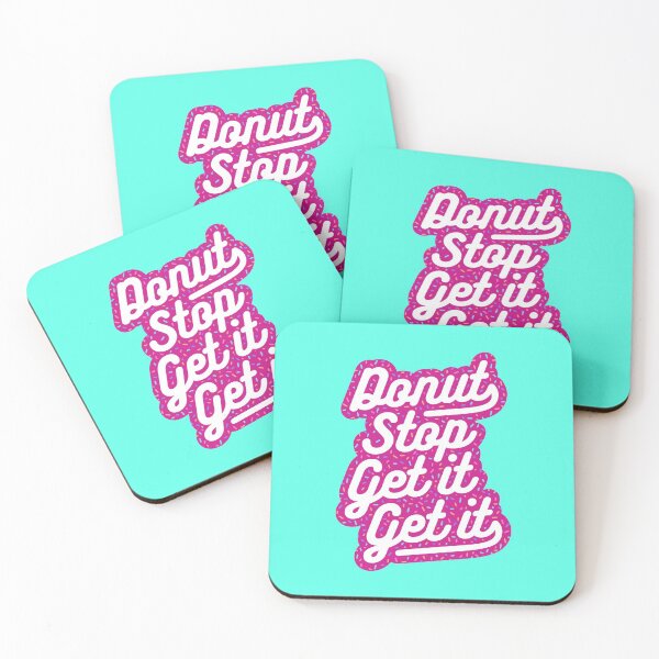 Item preview, Donut Stop Get It Get It Frosted Sprinkles Typography designed and sold by Brogress Project.