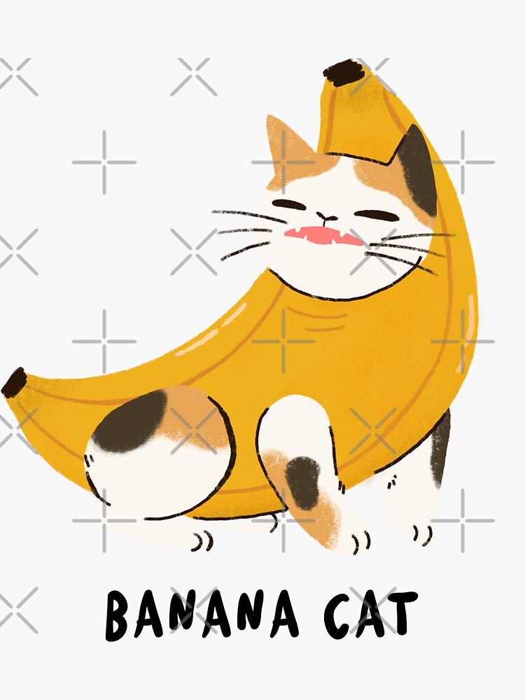 " Funny Banana Cat Costume" Sticker for Sale by kindtoearth Redbubble