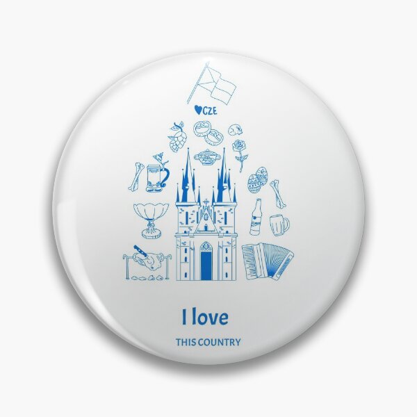 Item preview, I love this country illustrated patriotic design Czech Republic Prague designed and sold by Evartdesign.