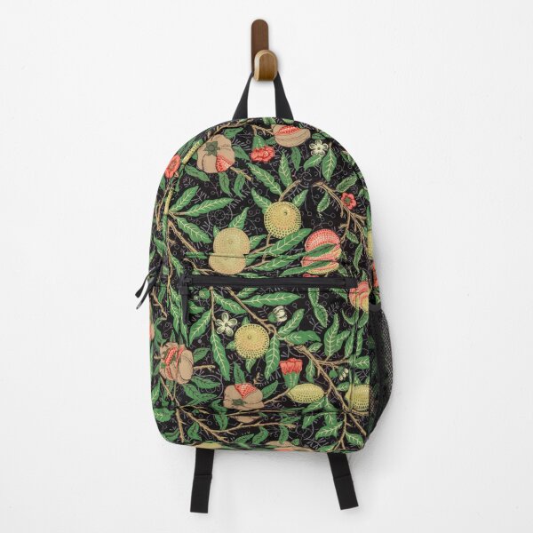 Item preview, William Morris Lemon Fruit Leaves Pattern Black and Yellow designed and sold by Bibliotography.