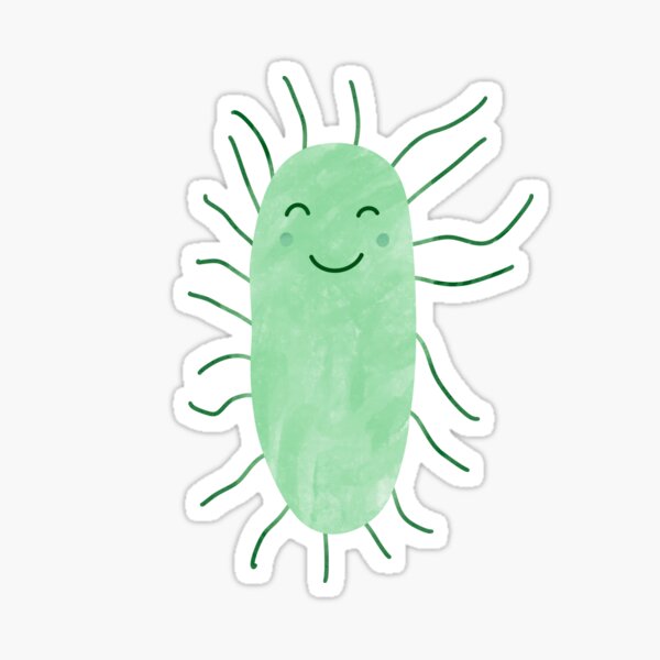 Vista previa del artículo con la obra «E. coli linda y feliz.», diseñado y vendido por labstud.