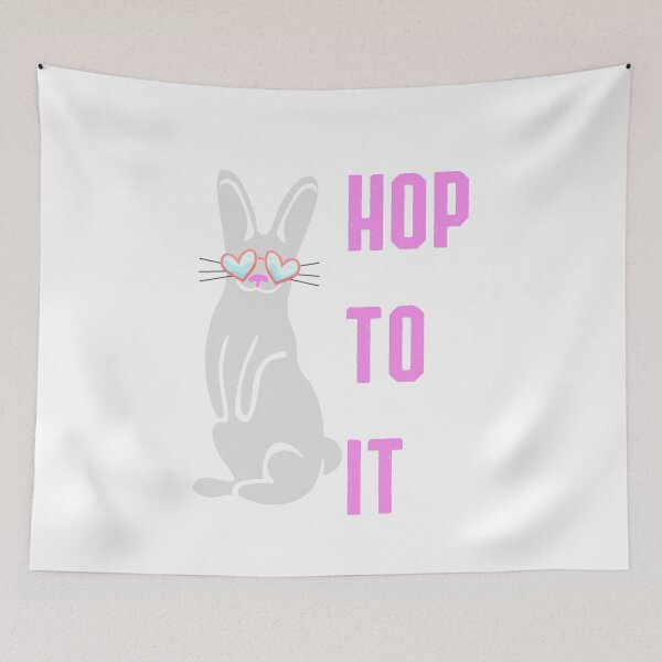 Item preview, Hop To It Bunny with Glasses designed and sold by Labradoodlesetc.