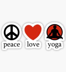 Peace Love Yoga T-Shirt Sticker