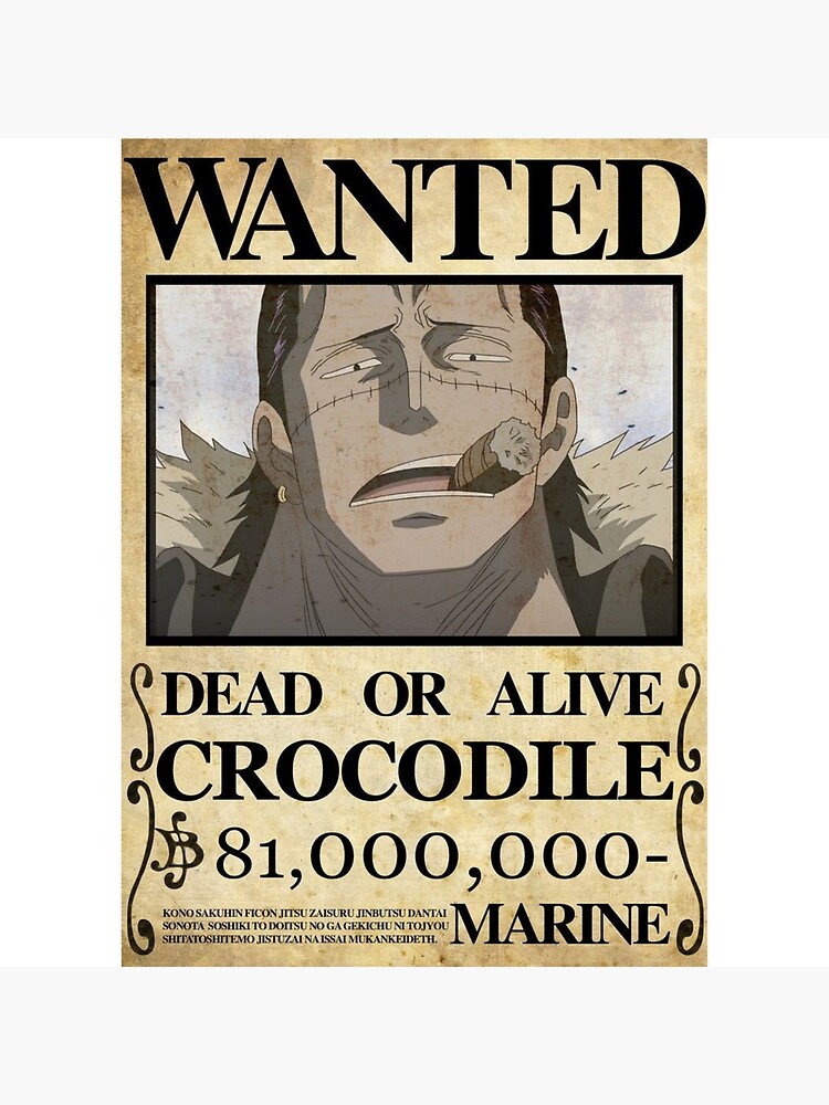 Crocodile WANTED (One Piece Ch. 1058) by bryanfavr on DeviantArt