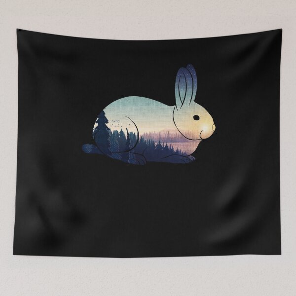 Item preview, Rabbit Silhouette Forest Nature designed and sold by BLake77777.
