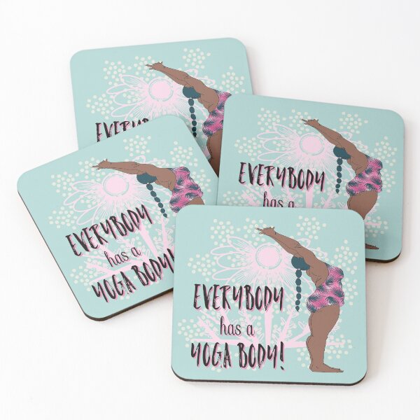 Item preview, Everybody has a yoga body fat yoga  body positivity, yoga pose designed and sold by Melanie-Palmer.