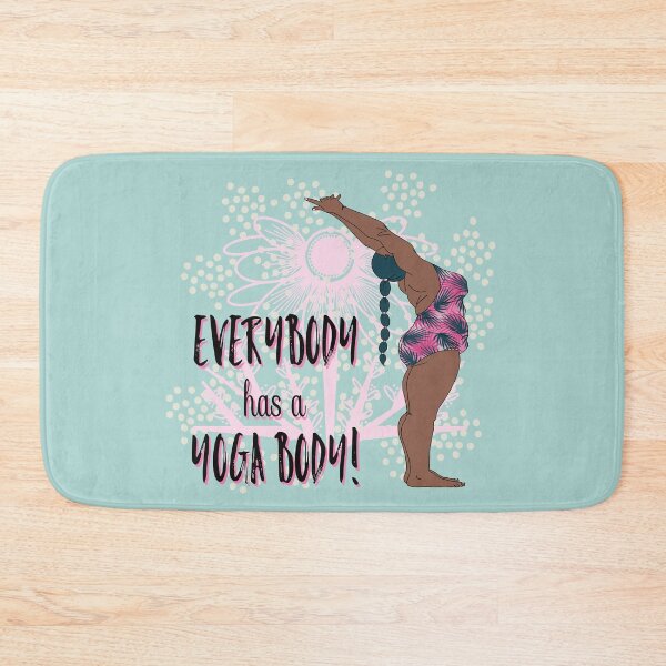Item preview, Everybody has a yoga body fat yoga  body positivity, yoga pose designed and sold by Melanie-Palmer.