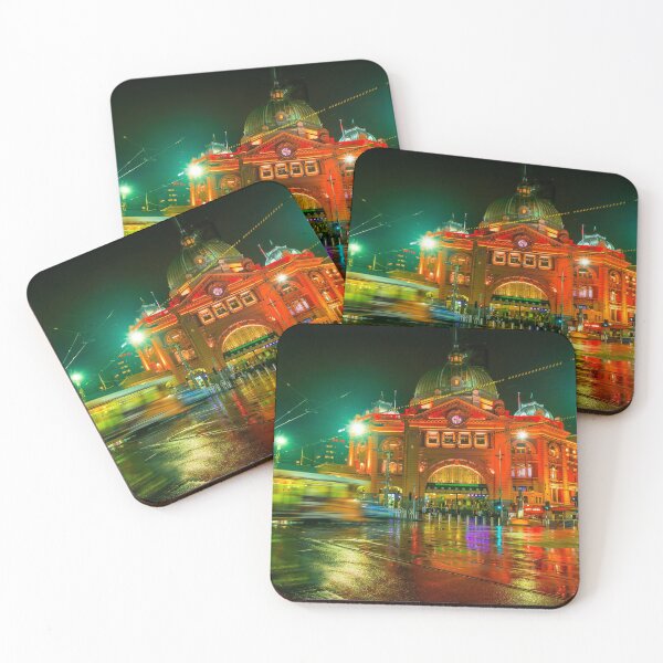 Item preview, Flinders street Station coloured red designed and sold by Kath Gillies.