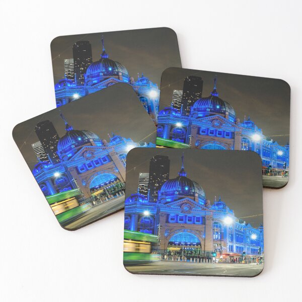 Item preview, Flinders Street Station Blue for Police remembrance designed and sold by Kath Gillies.