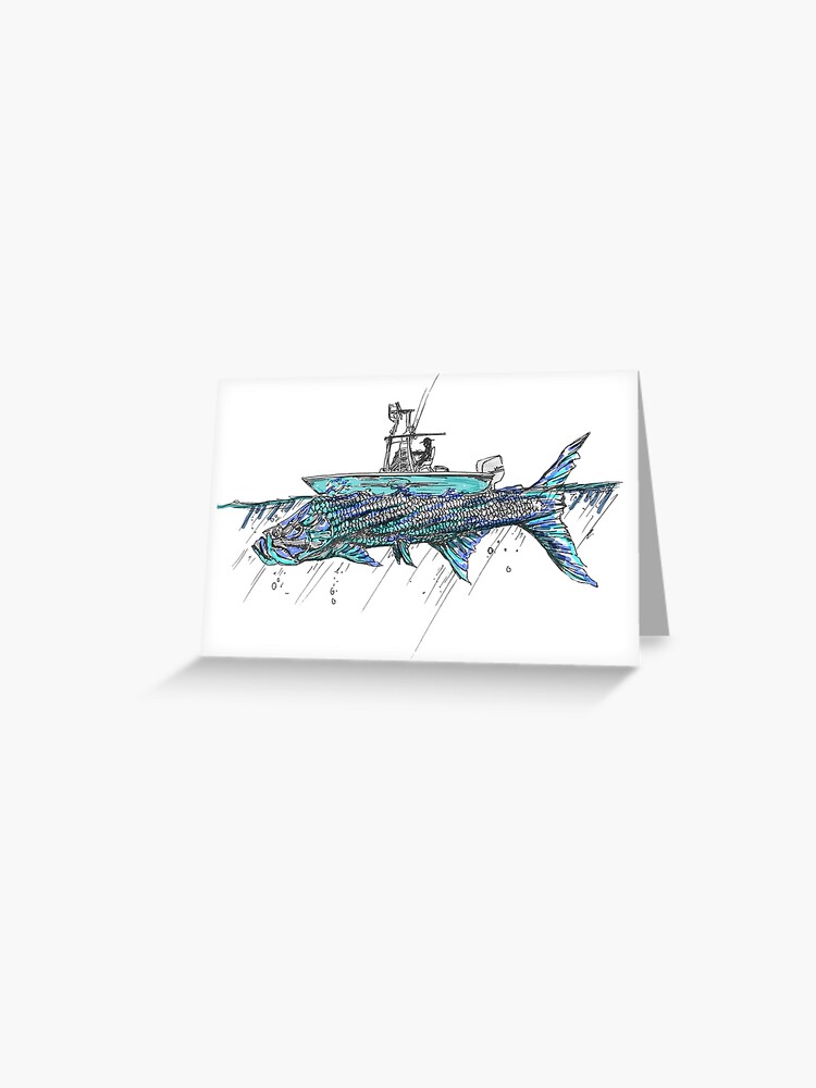 Tarpon Rider pinup girl riding a tarpon | Poster