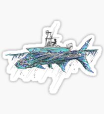 Tarpon and Fisherman Sticker