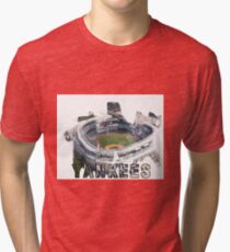 Yankee Stadium Grunge Logo Tri-blend T-Shirt
