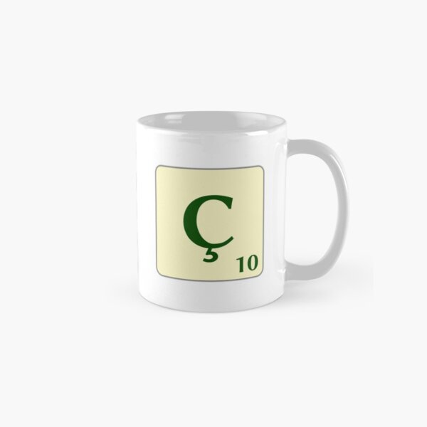 Fitxa de Scrabble de la Ç de 10 punts Taza clásica