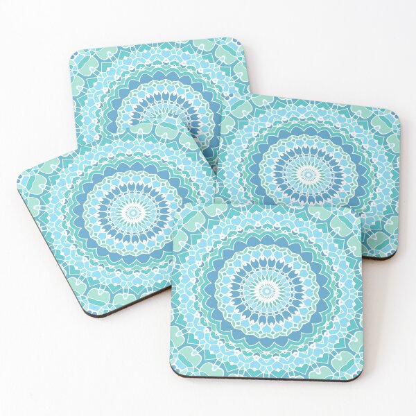 Item preview, Tranquility Green and Blue Mandala designed and sold by Kelly Dietrich Mandala & Fractal Art.