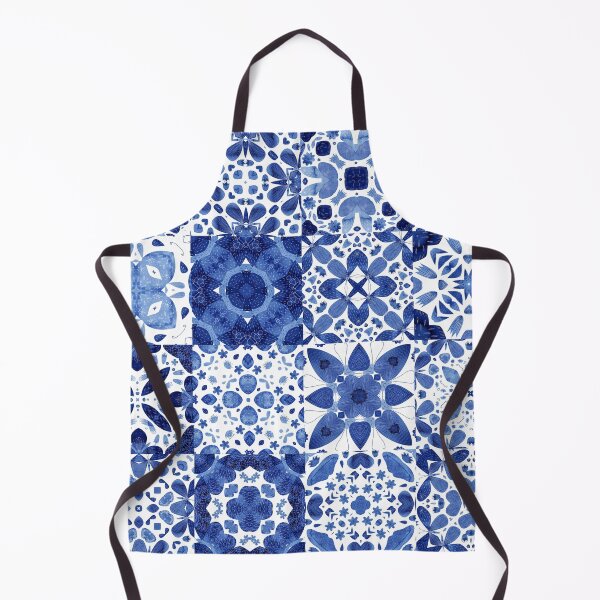 Item preview, Indigo Watercolor Tiles designed and sold by squirrell.