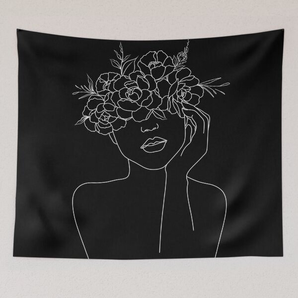 Item preview, Woman Abstract Face Line Art  Minimalist  designed and sold by TheLadyCat.