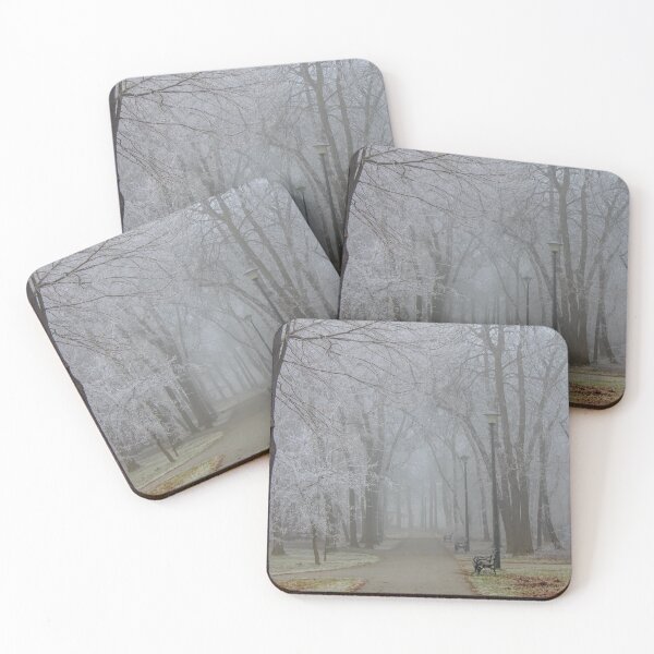 Item preview, Forrest park during foggy day in Subotica, Serbia designed and sold by nikola993.
