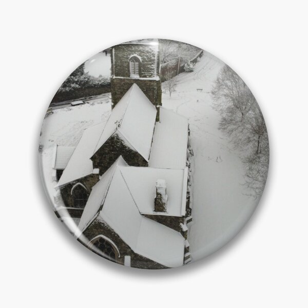 Item preview, aeriel shot winter snowy church scene designed and sold by andy colegate.