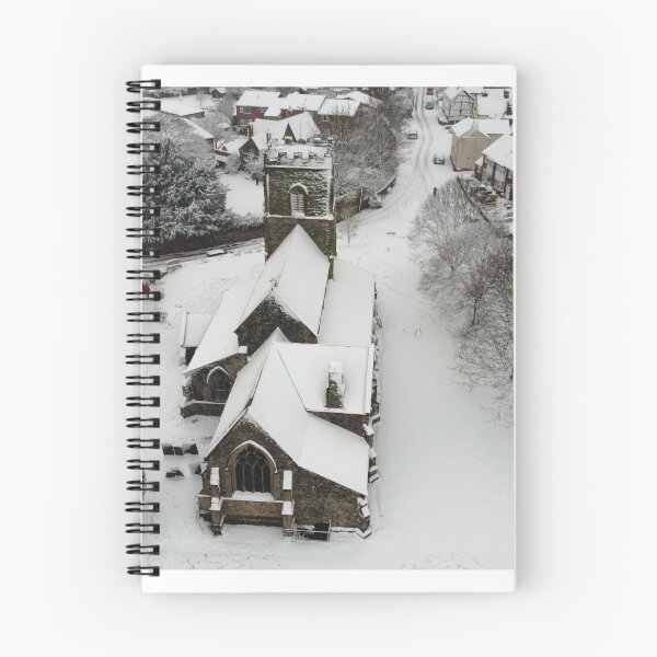 Item preview, aeriel shot winter snowy church scene designed and sold by andy colegate.
