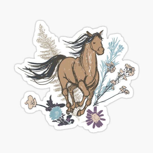 Running Free // Icelandic horse Sticker