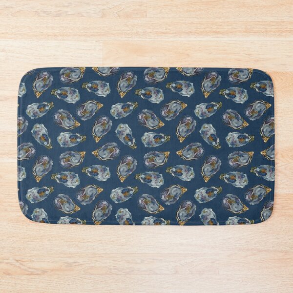 Item preview, Oysters on the half shell- blue background  designed and sold by cityette.