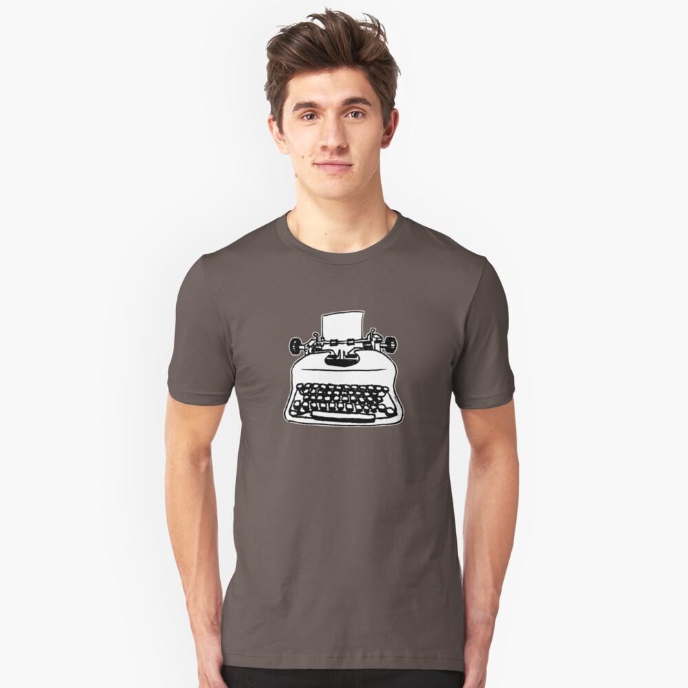 Old Typewriter Slim Fit T-Shirt