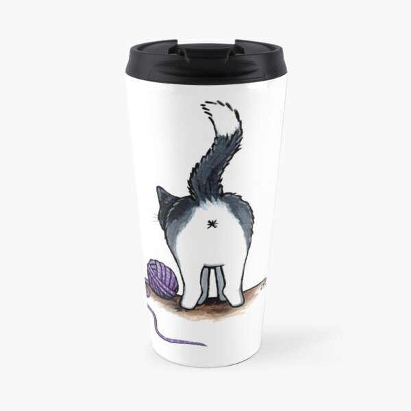 Cat Butt with Wool Travel Mug