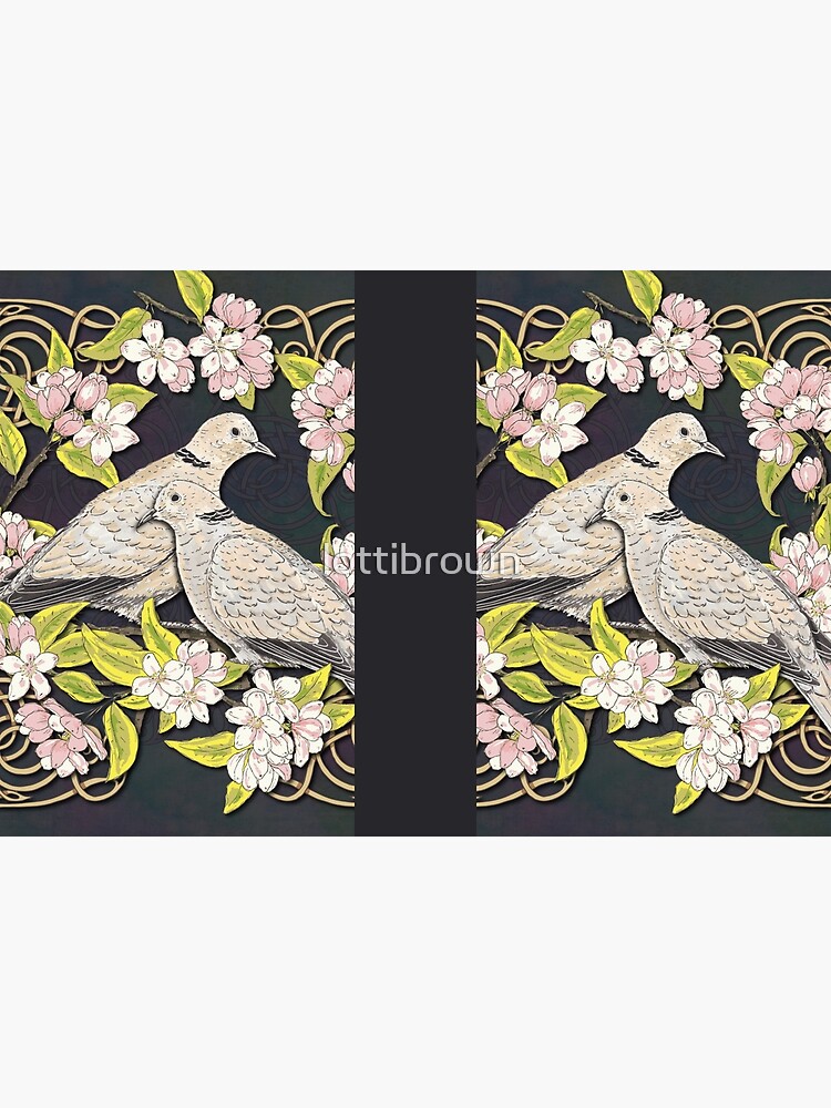 Celtic Collared Doves in Blossom by lottibrown