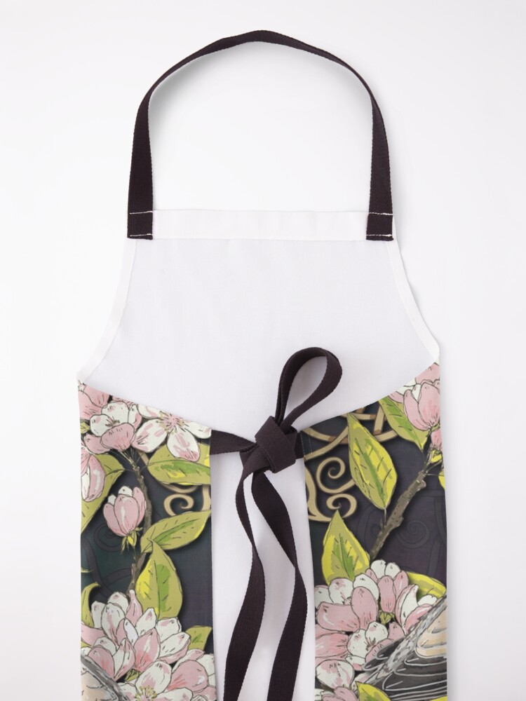 Alternate view of Celtic Collared Doves in Blossom Apron