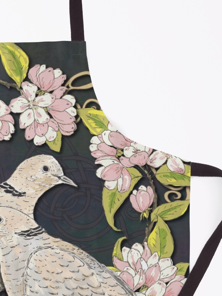 Alternate view of Celtic Collared Doves in Blossom Apron