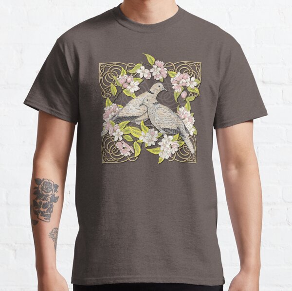 Celtic Collared Doves in Blossom Classic T-Shirt