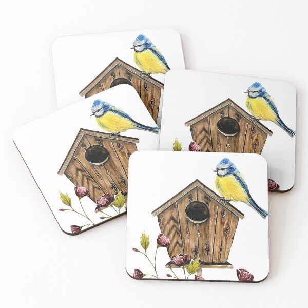 Item preview, Birdhouse Finch Watercolor  designed and sold by Amanda Streetman.