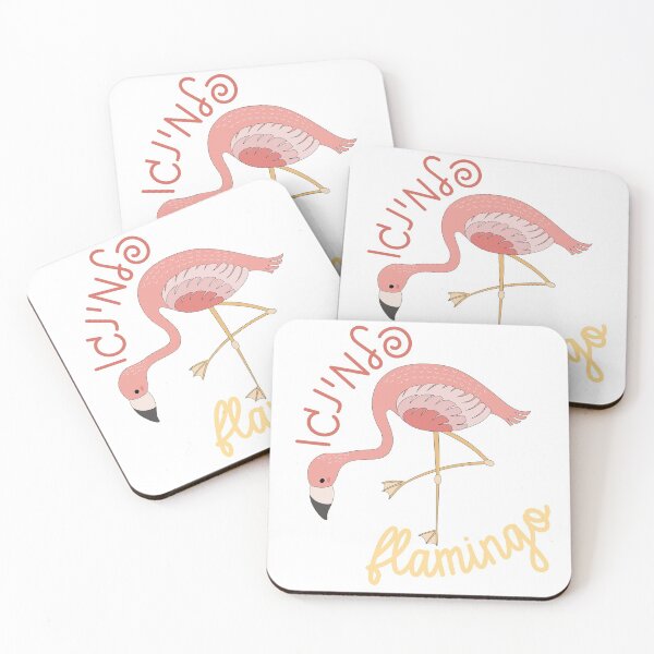 Item preview, Cute Flamingo with Name in Hebrew and English designed and sold by Amber Dove Studio.