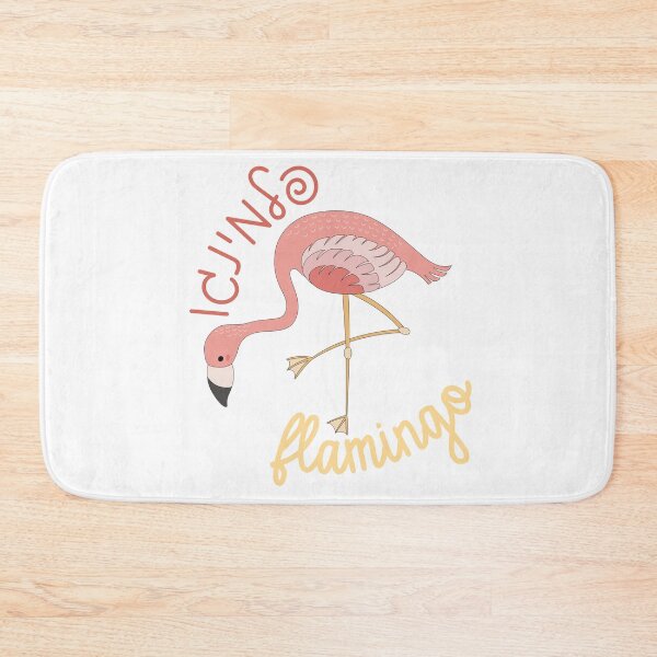 Item preview, Cute Flamingo with Name in Hebrew and English designed and sold by Amber Dove Studio.