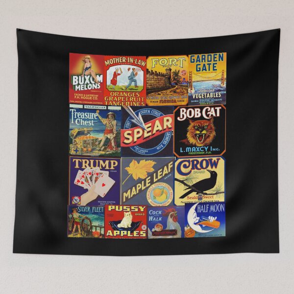 Item preview, Vintage fruit growers label collage designed and sold by fil00.