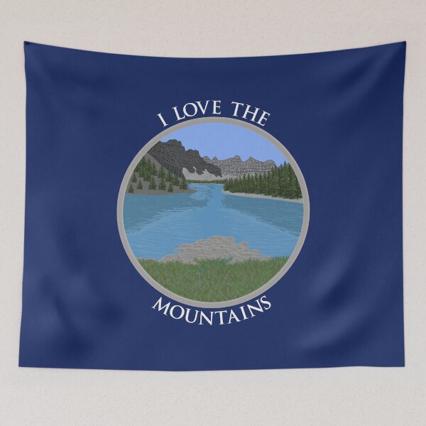 Item preview, I love the mountains, mountain landscapes, colorful designed and sold by CreaVisArt.