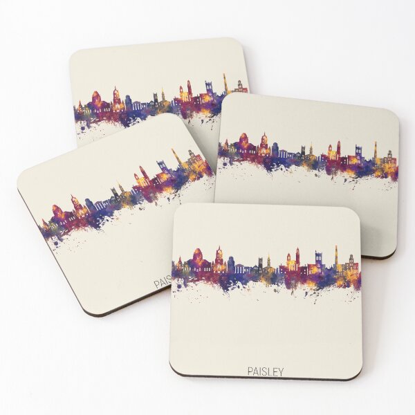 Aperçu de l'œuvre Paisley Scotland Skyline créée et vendue par ArtPrints.