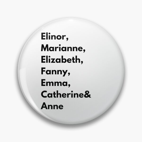 Item preview, Jane Austen Heroine's First Name (Black) designed and sold by JustabitBookish.