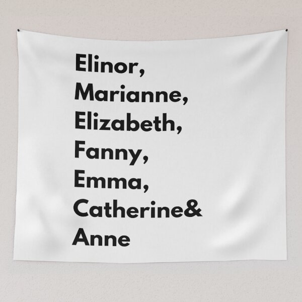 Item preview, Jane Austen Heroine's First Name (Black) designed and sold by JustabitBookish.