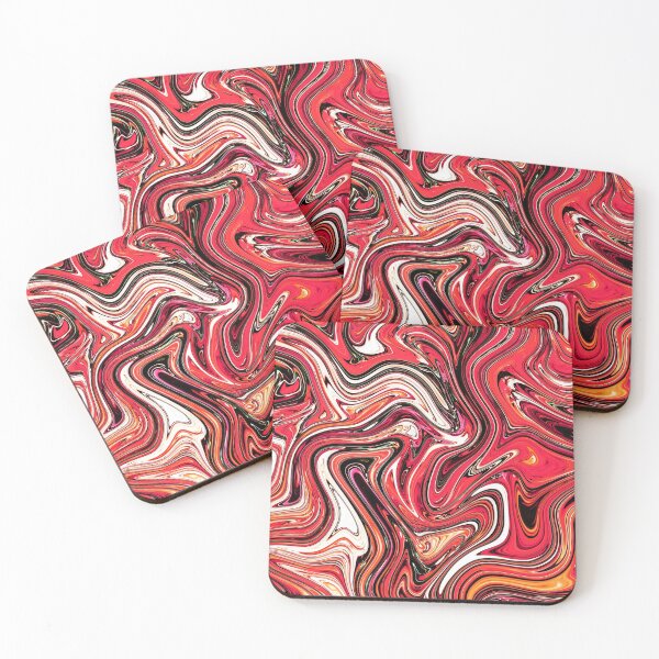 Item preview, Retro Red Wave Marble designed and sold by Flydea.
