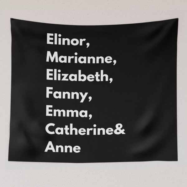 Item preview, Jane Austen Heroine's First Name (White) designed and sold by JustabitBookish.