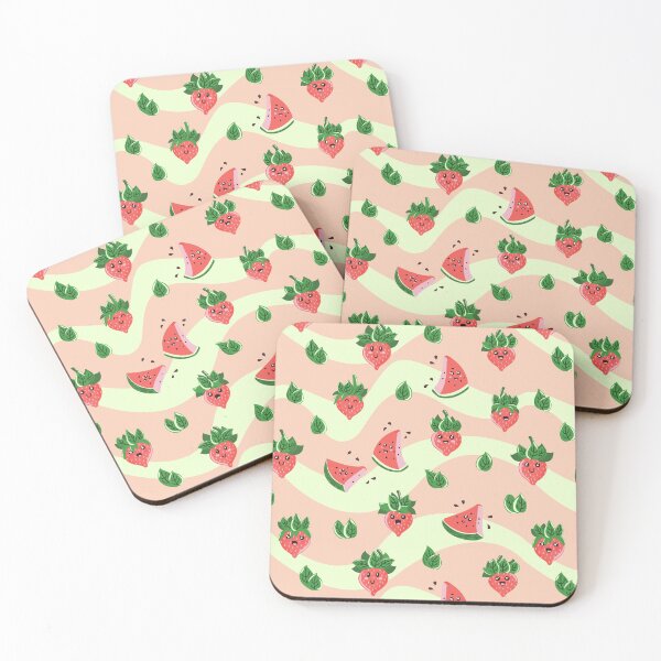 Item preview, Cute, kawaii anthropomorphic cartoon watermelon and strawberries designed and sold by FlamesandFrost.