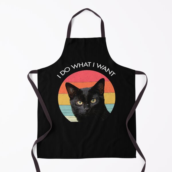Aperçu de l'œuvre JE FAIS CE QUE JE VEUX CHAT NOIR RÉTRO créée et vendue par Danicus666.
